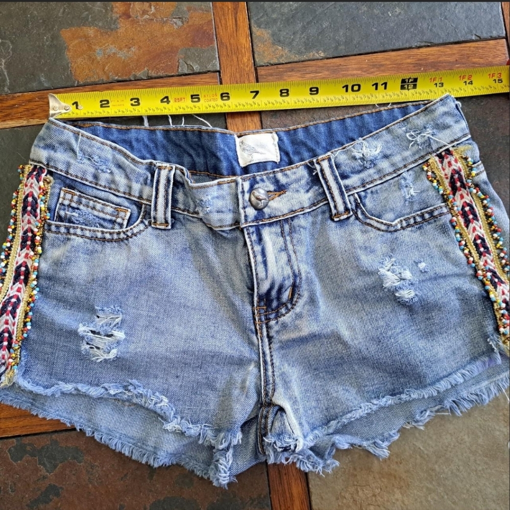 Aztec / tribal beaded shorts - size 26
